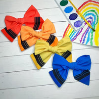 Crayon Emma Bow (Choose Color From Dropdown Menu)