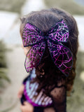 Purple Mesh Webs Large Emma Bow