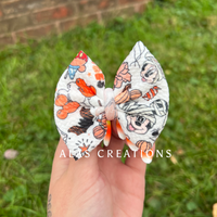 Orange Spooky Mouse - 3” Mini Bow