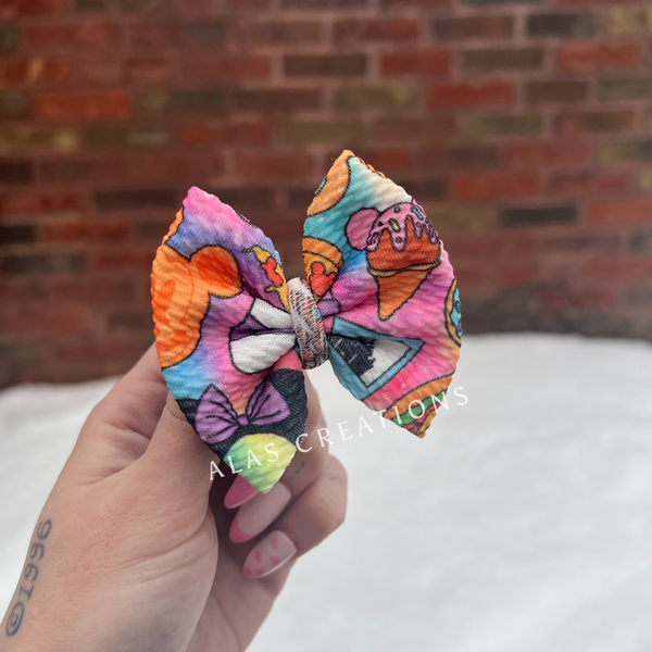 Watercolor Mouse Treats - 3” Mini Bow