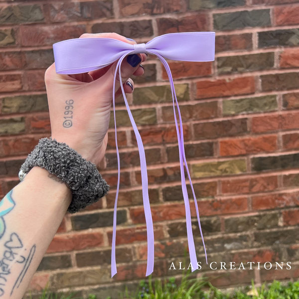 Lavender Long Tail Ribbon Bow