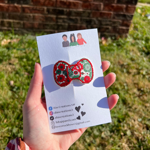 Holiday Floral - Snap Clip