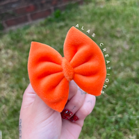 Orange Crush Velvet 3” Mini Bow