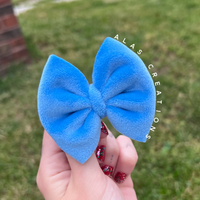 French Blue Velvet 3” Mini Bow