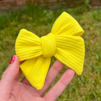 Yellow Rib Emma Bow