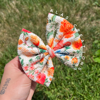 Bright Embroidery Floral - Big Bow
