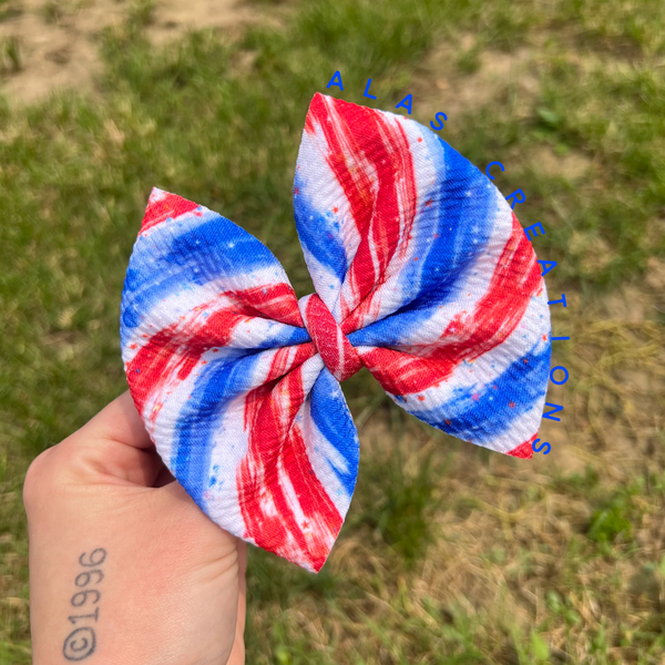 Patriotic Stripes - Big Bow