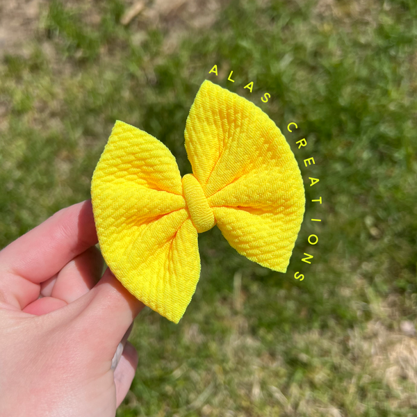 Cyber Yellow - 3” Mini Bow