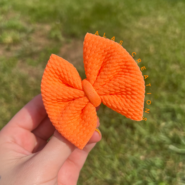 Neon Orange - 3” Mini Bow