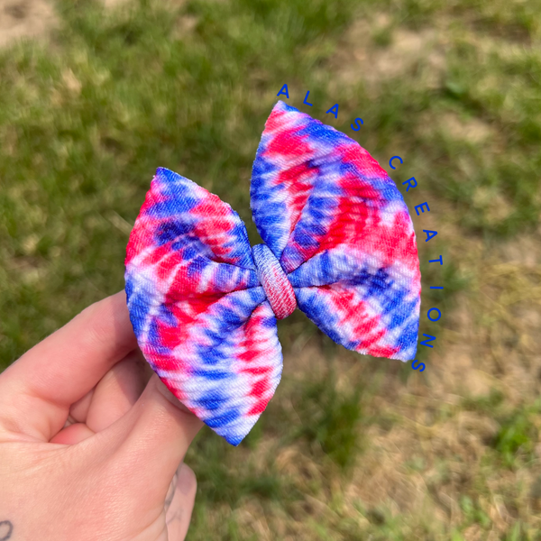 RWB Tie Dye - 3” Mini Bow