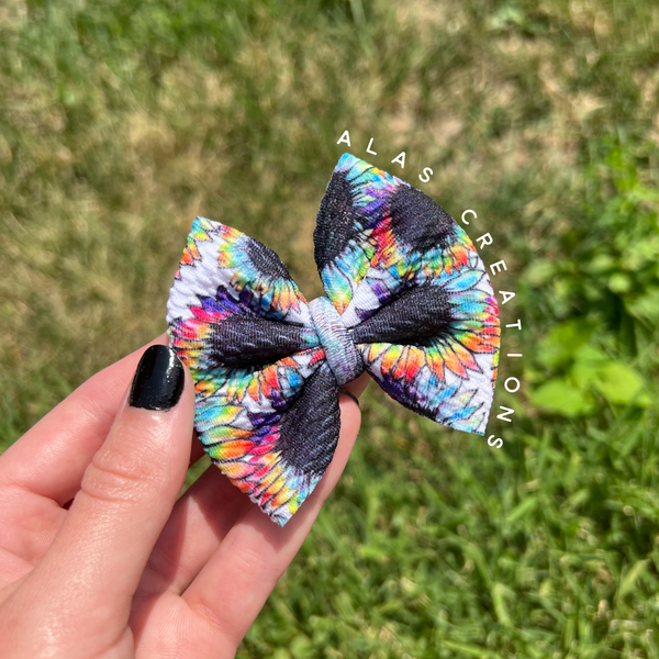 Sunflower Tie Dye - 3” Mini Bow
