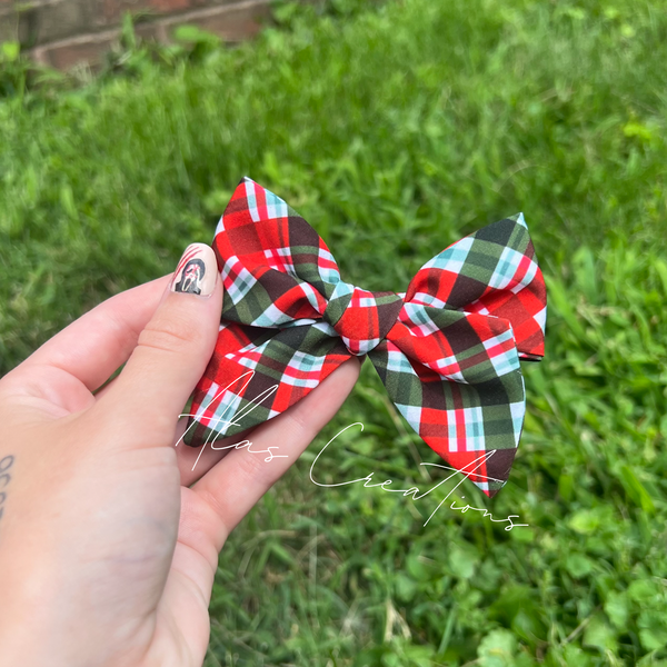 Holiday Plaid Emma Bow