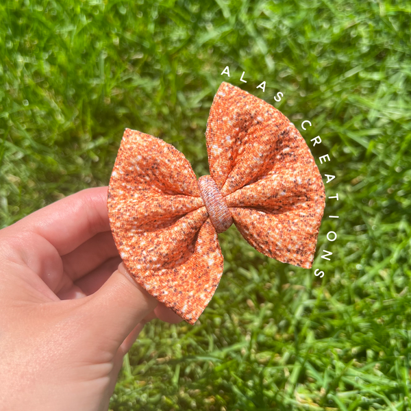 Orange Glitter - 3” Mini Bow