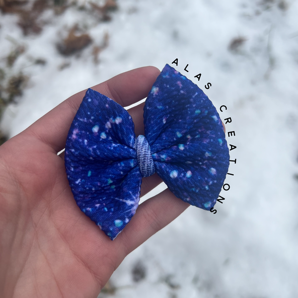 Sapphire Glam  - 3” Mini Bow