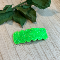 Neon Green Glitter  - Snap Clip