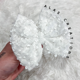 White Sequins - Big Bow